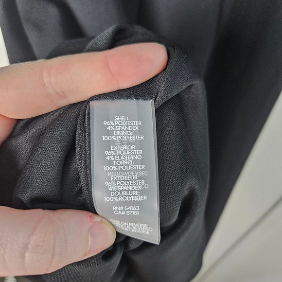 Karl Lagerfeld Scuba Crepe Sheath  Dress Pearls NWT Black Size 2 Old Money - Picture 8 of 8